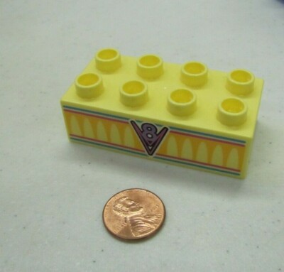 Rare Lego Duplo Disney Pixar Cars V-8 Sign Movie Specialty Block Replacement