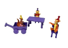 Winnie the Pooh Birthday Party Playset 7pc Tigger Kanga Roo Table Chairs Wagon