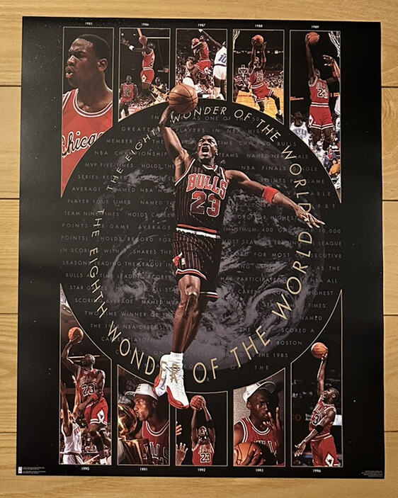 NOS Michael Jordan 1997 Costacos Brothers Poster Eighth Wonder of