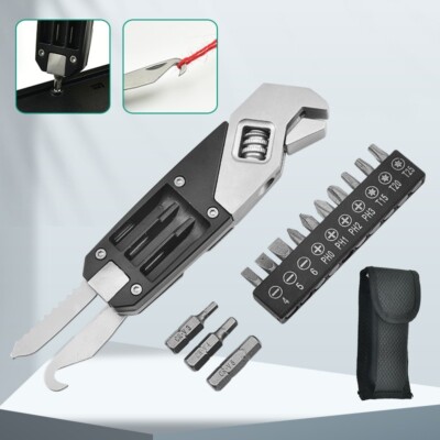 Portable Multi-function Wrench Folding Tool For Bike Motorcycle Outdoor Camping