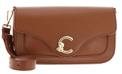 COCCINELLE Handbag Grainy Leather Schultertasche Cognac