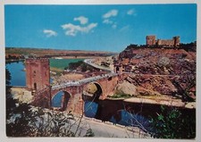 Spain Postcard Vtg Mid 1900s Toleda Alcantara Bridge Castle St. Ferdinand 