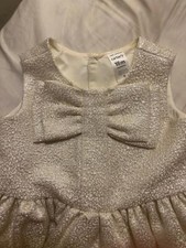 Carter s cream and silver metallic tank Dress 18 months