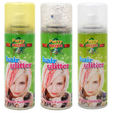 Glitter Hair Spray 125ml Dance Festival Rave Fancy Dress Party 80s 90s - 4 COLOR