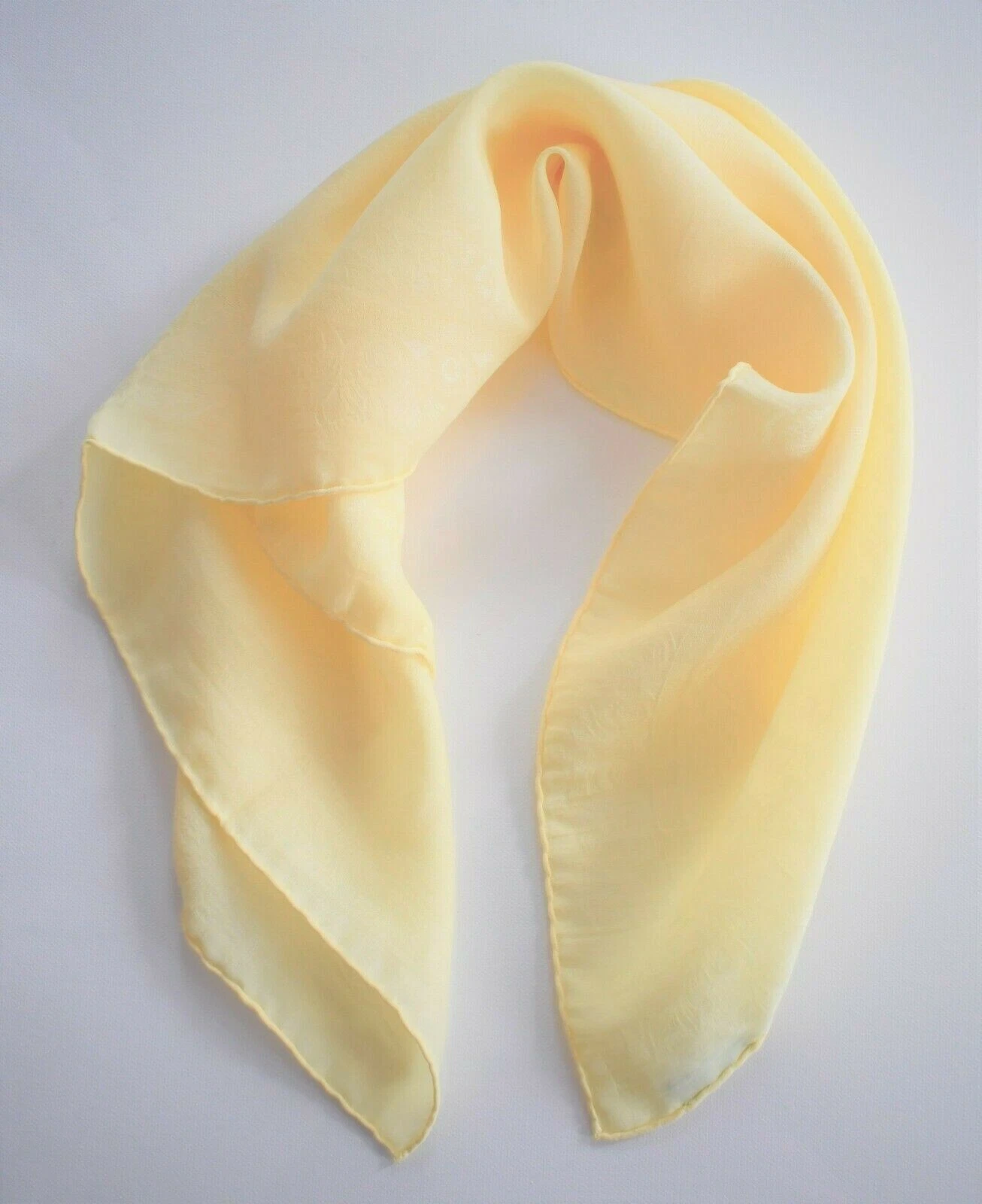 Neuf écharpe carrée authentique DIOR jaune COTON FLORAL JACQUARD bandana