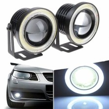 2x 2.5 White Led Fog Light Projector Driving Lamp Cob Angel Eye Halo Ring Light 2x 2.5 White Led Fog Light Projector Driving Lamp Cob Angel Eye Halo Ring Light