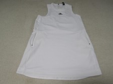 Adidas Tank Dress Womens Medium White Top Athletic Sleeveless Stretchy Fabric