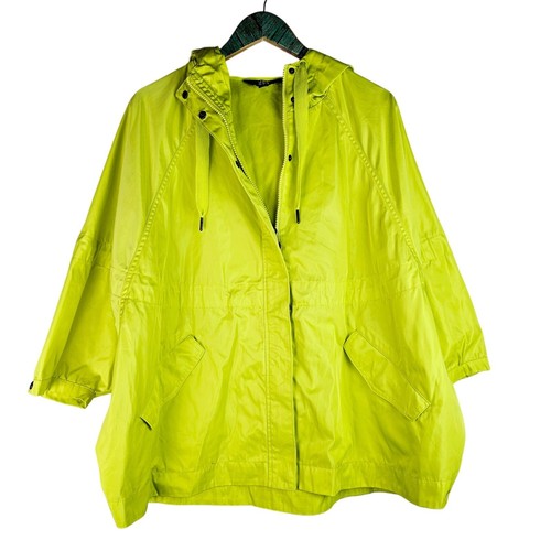 Joy Lab Women's Large New Limeaid Hooded Dolman Slv Full Zip Rain Jacket, Sz L - Picture 1 of 7