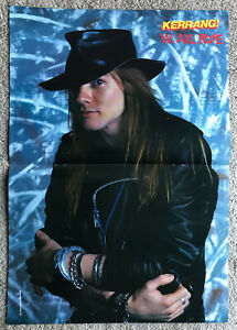 W Axl Rose 1990 Uk Magazine Centrefold Poster Guns N Roses Ebay