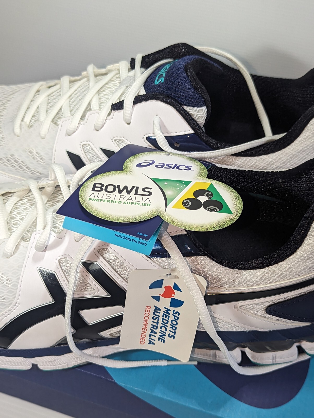 ASICS GelShepparton 2 White/Black Men's Lawn Bowls Shoes Size 15 US