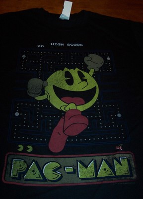 VINTAGE STYLE PAC-MAN PACMAN Video Game T-Shirt MENS MEDIUM NEW w/ TAG