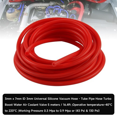 3mm ID Silicone Vacuum Hose Tube Line 5m/16.4ft Long 130PSI Max Pressure - Picture 5 of 7