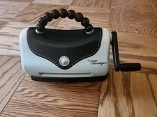 Sizzix Texture Boutique Embossing Machine Purse Style Baby Blue Machine
