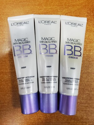 3 Pk:  L'Oreal Magic Skin Beautifier Tinted BB Cream #816 Deep SHELFWEAR (M3051)