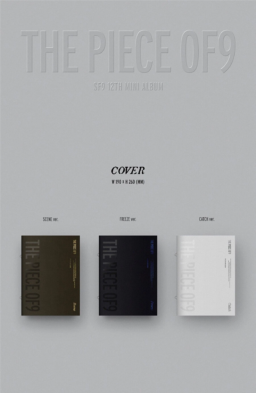 SF9 THE PIECE OF9 12th Mini Album 3 Ver SET 3CD+POSTER+3