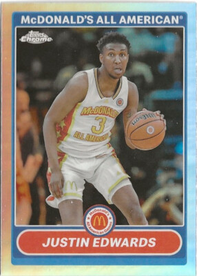 2023 Topps Chrome McDonald's Justin Edwards Refractor SP RC #2K7-1