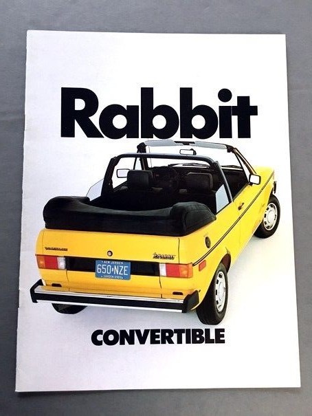  THE 8 Cabriolet カタログ 1982 Volkswagen VW Rabbit Convertible Original Sales Brochure