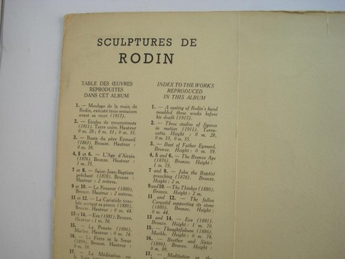 1933 RODIN SCULPTURES CATALOG w/PHOTOS BY SOUGEZ - RARE - Picture 4 of 11