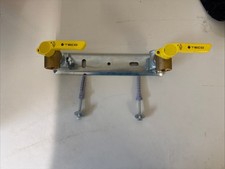 Gaszählerplatte  DN20 3/4"  mit  Eckkugelhähne  Zweirohrgaszähler  verzinkt  NEU