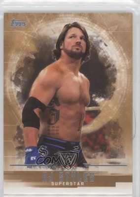 2017 Topps WWE Undisputed Bronze 57/99 AJ Styles #2 9aj