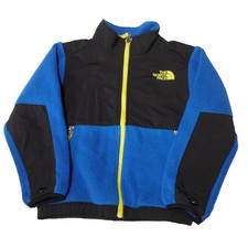 The North Face Boys Denali Fleece Jacket Black Blue Full Zip Size XS 6 Outdoor