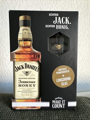 Jack Daniels Tennessee Whisky Honey Limitierte Größe + Longdrink-Glas