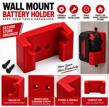 6 Pack Milwaukee M18 Battery Wall Mount Holders Storage Organizer Heavy Duty