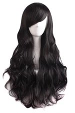 28 Inch/70 cm Charming 's Long Curly Full Hair (Black)