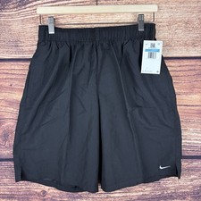 Nike Swim Mens M Solid Lap 9" Volley Shorts Black Swim Trunk Board Shorts New