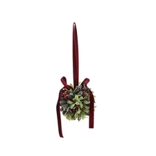 NEW St. Nicholas Square Hanging Mistletoe Ball Holiday Decor 6.5 Inch