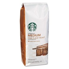 Starbucks Whole Bean Coffee, Pike Place Roast, 1 lb Bag, 6/Carton