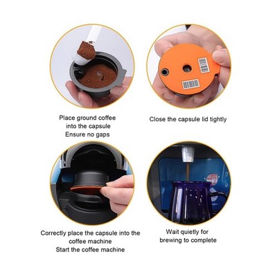 200ML Refillable Reusable Coffee Capsule Pod Filter Coffee Machine Accessory