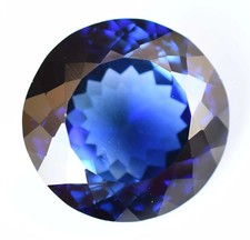 52  Ct Natural Ceylon Blue Sapphire Round EGL Certified Flawless Loose Gemstone
