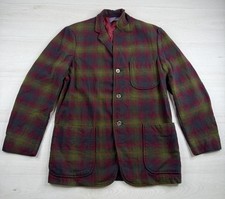 Vtg Pendleton Plaid Blazer 100 Pure Virgin Wool Jacket 50s 60s USA Made Mens M
