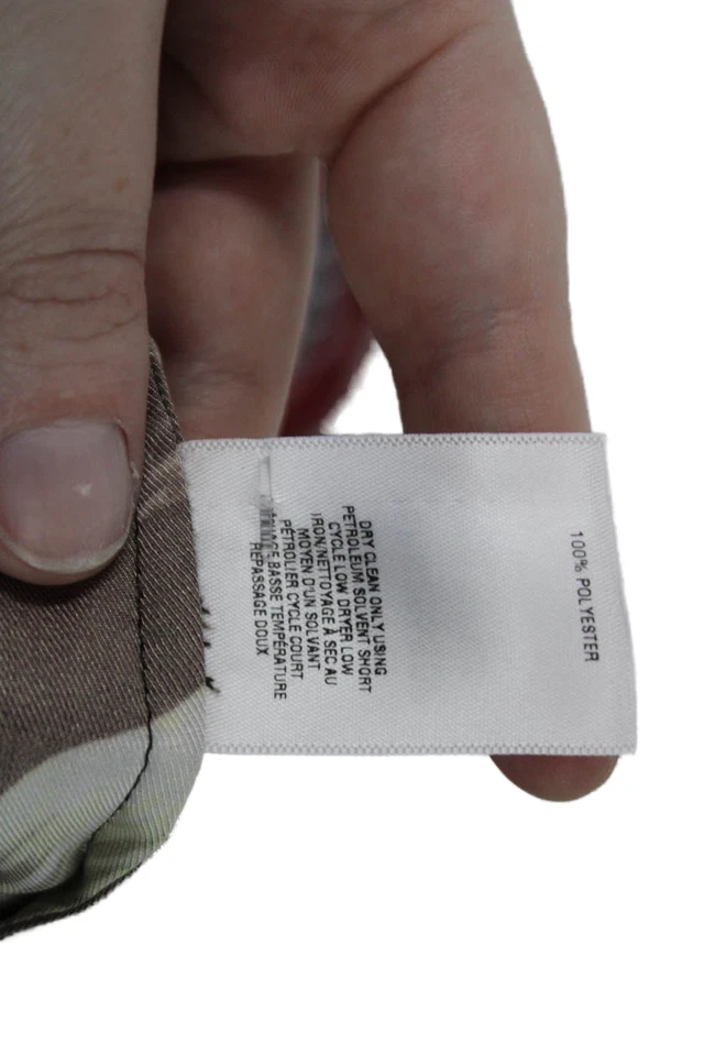 Oscar de la Renta Women's Round Neck Long Sleeves Flare Floral Dress Size 8 - Image 4 of 4