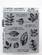 Tim Holtz Cling Stamps 7"X8.5"-Nature's Wonder