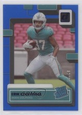 2022 Panini Clearly Donruss Rated Rookie Blue 8/99 Erik Ezukanma #89 y0i