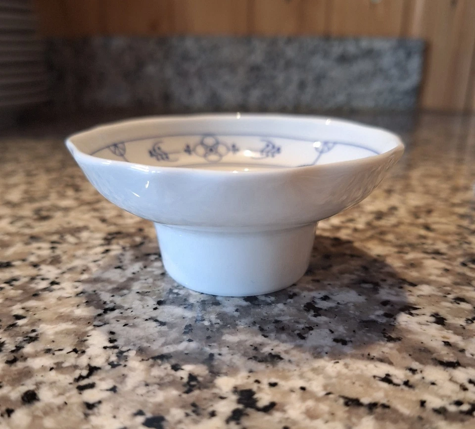 Teelichthalter, Kahla Blau Saks, Strohblume, gebraucht! - Bild 2 von 3