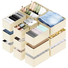 Drawer Organizer for Clothes, 18 Pack Dresser Drawer Organizer Bins, Closet O...