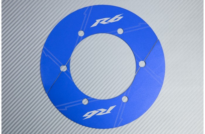 Caches couronne bleu anodisé haut de gamme pour personnaliser la YAMAHA YZF-R6 03-04
