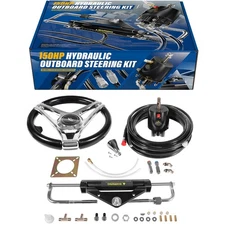 150HP Hydraulic Steering Kit and Steering Wheel Boat Steering System for Boats