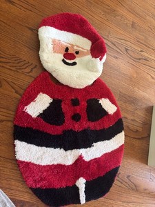 CHRISTMAS SANTA BATH RUG SET