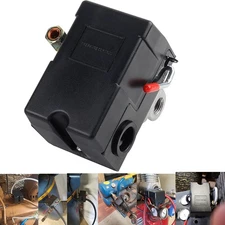 Four Port 90-125 PSI Universal Air Compressor Pressure Switch Control 1/4" NPT