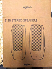 Logitech S120 2.0 Wired Computer Speakers, 3.5mm Jack, Volume Control, Black