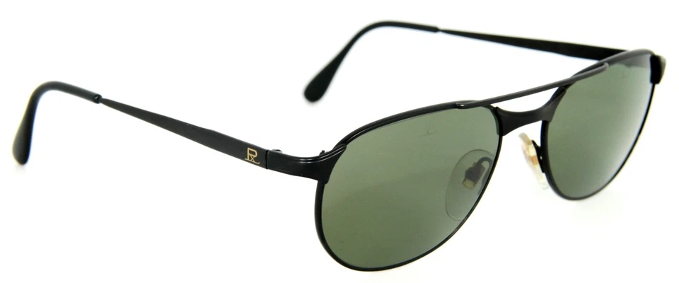 Gafas de sol vintage VUARNET 042 metal negro PX3000 lentes minerales de vidrio verde 259 $ Foto 4 de 4