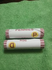 2- Unopened Rolls Of 2025 Penny's P&D Uncirculated