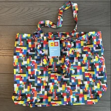 Lego Logo Reusable Tote Bag Multicolor Blocks Limited Edition