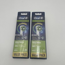 2Pack Oral-B Cross Action Clean Maximiser Toothbrush 8 Heads total, White