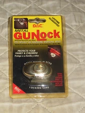 New DAC Metal  NIckel Plated Gunlock Trigger Lock Fits Handguns Shotguns Rifles