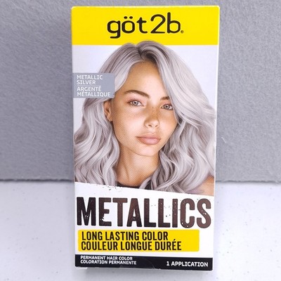got2b Metallics Permanent Hair Color - Metallic Silver Long Lasting Hair Dye